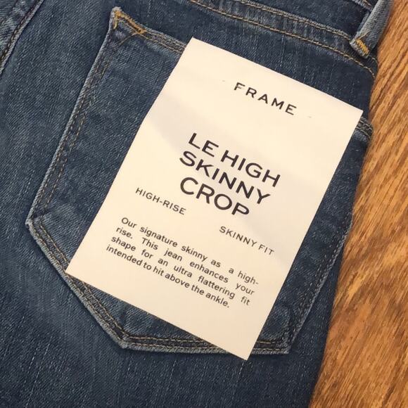 Frame Denim Distressed Le High Skinny Jeans in Hilltop Size 25 - Picture 12 of 14
